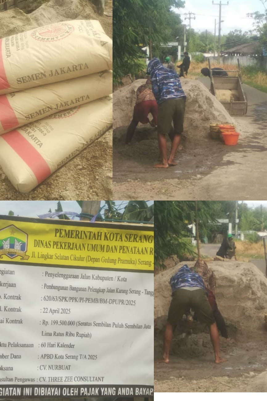 Pembangunan Bangunan Pelengkap Jalan Karang Serang – Tanggul Diduga Tidak Sesuai Operasional Prosedur , Abaikan K3 dan Minimnya Pengawasan