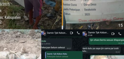 Terkait Pemberitaan Kegiatan Desa Kebon Ratu Damin Selaku Tpk Memberi Tanggapan Tidak Memuaskan