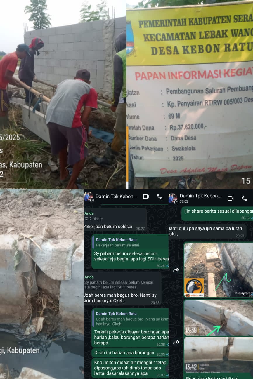 Terkait Pemberitaan Kegiatan Desa Kebon Ratu Damin Selaku Tpk Memberi Tanggapan Tidak Memuaskan