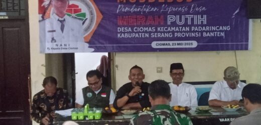 Desa Ciomas  Gelar Acara Musdesus (Musyawarah Desa Khusus ) Pembentukan Koperasi Merah Putih