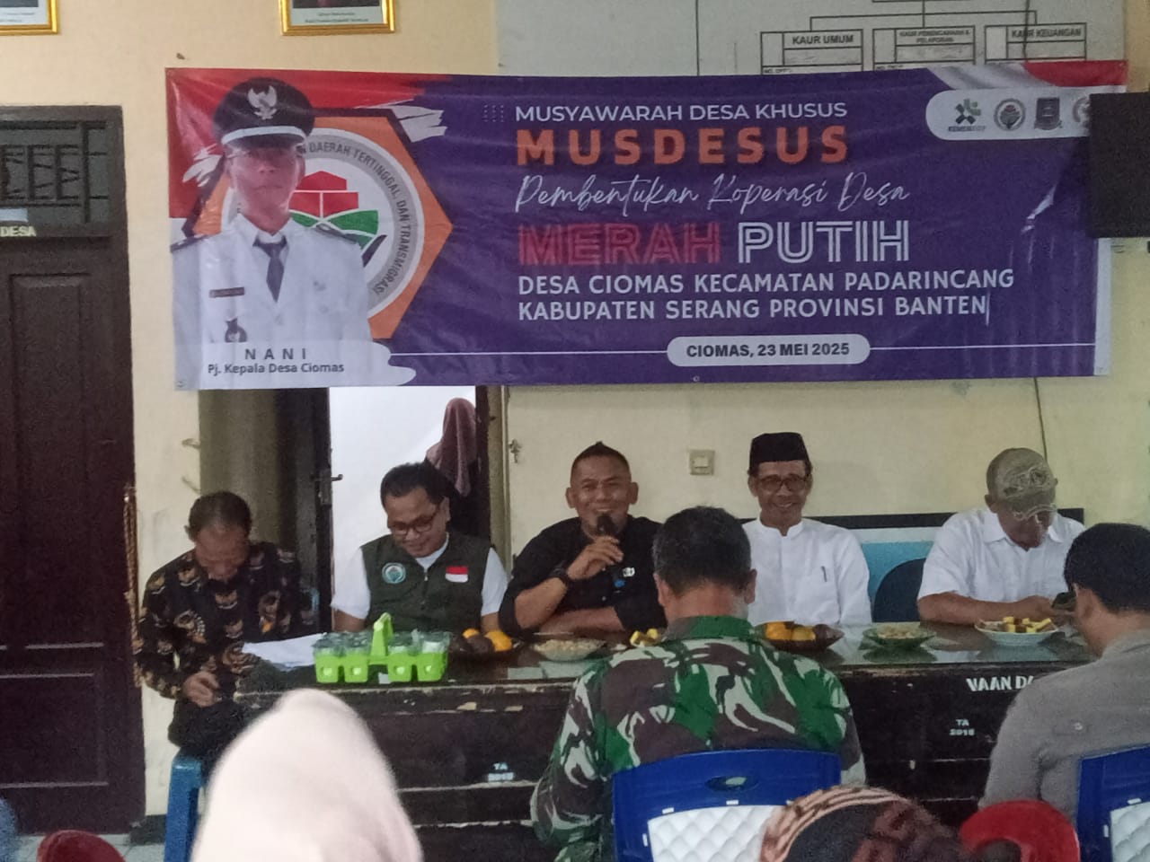 Desa Ciomas  Gelar Acara Musdesus (Musyawarah Desa Khusus ) Pembentukan Koperasi Merah Putih