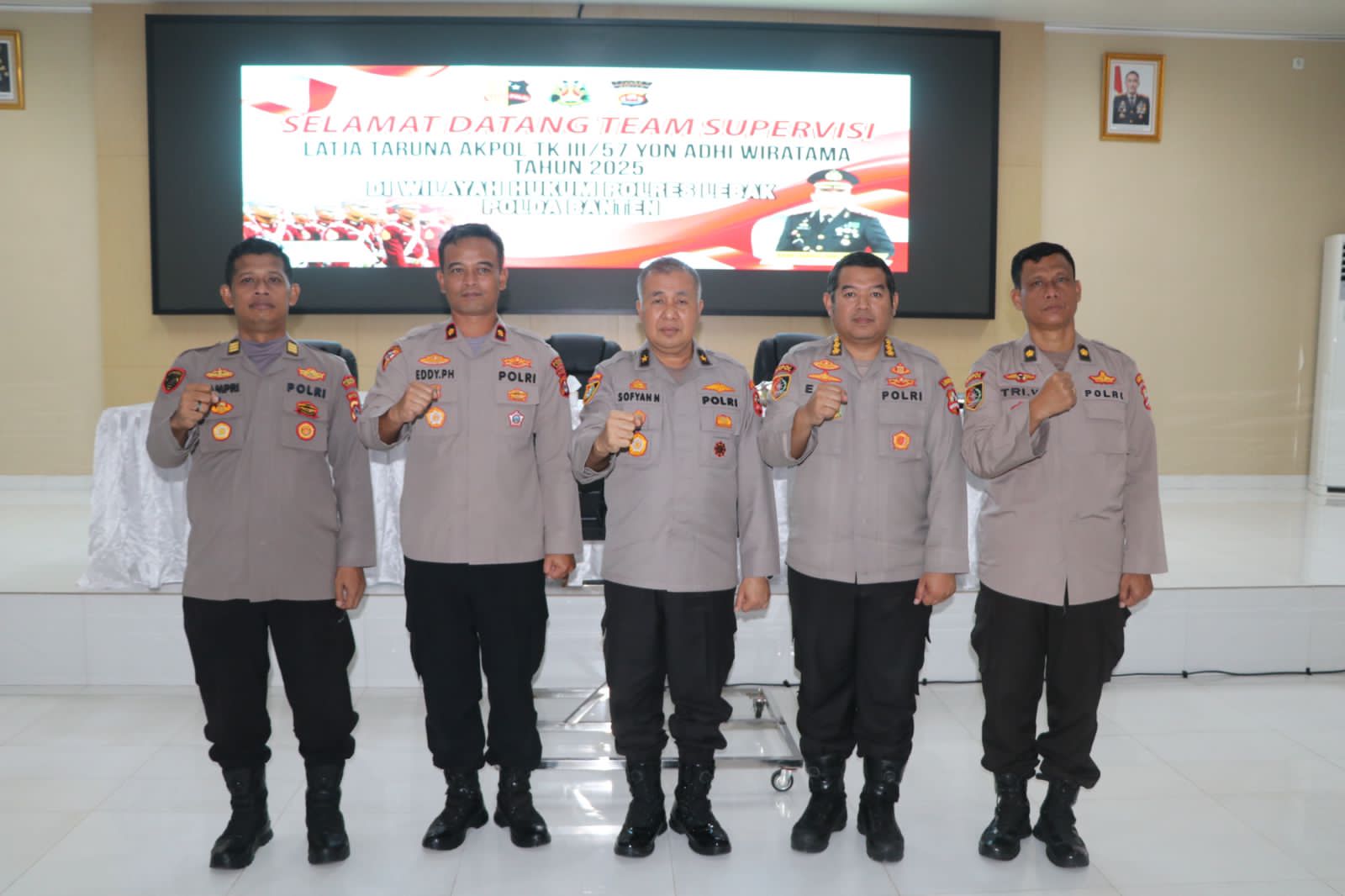 Wakapolres Lebak Sambut Tim Supervisi Latja Taruna Akpol TK III/57 Batalyon Adhi Wiratama Lemdiklat Polri