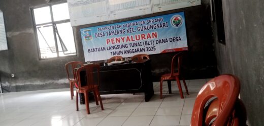 Penyaluran Dana BLT-DD Desa Tamiang Kecamatan Gunung Sari Kabupaten Serang Di laksanakan Sukses