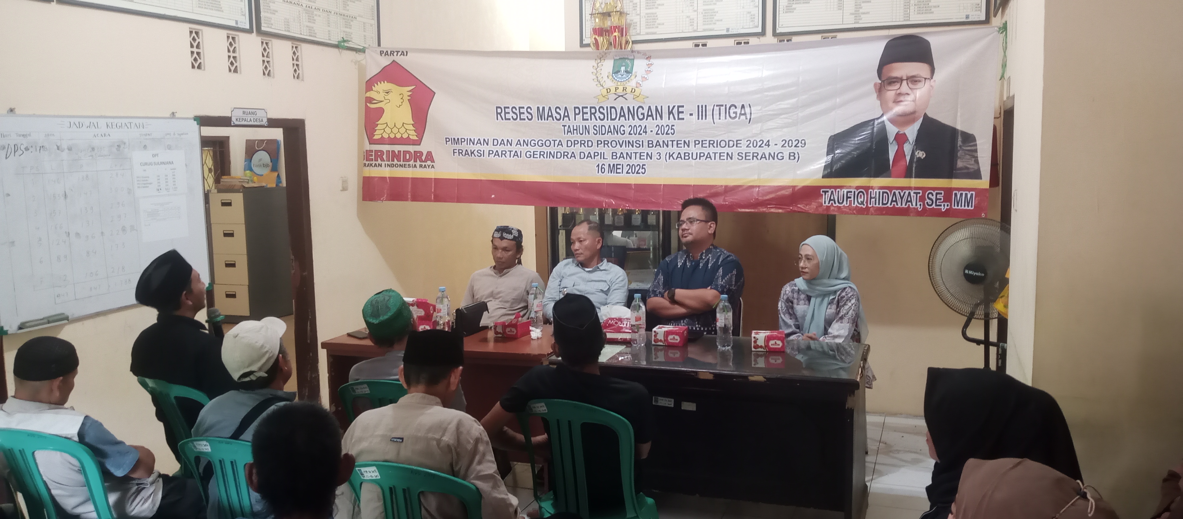 Anggota Dewan Geri dra Provinsi Banten Gelar Reses Serap Aspirasi Masyarakat Desa Curug Sulanjana Kabupaten Serang