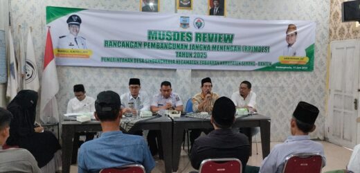 Kepala Desa menggelar (Musdes)Review Pembangunan Desa Jangka panjang(RPJMDES)