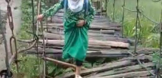 Jembatan Kampung Gunung Buled Rusak Parah, Pemerintah Desa dan Warga Harap Dinas Kabupaten Segera Turun Tangan