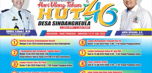 Semarak Hari Ulang Tahun HUT ke-46 Desa Sindangheula, SEGERA DAFTAR!