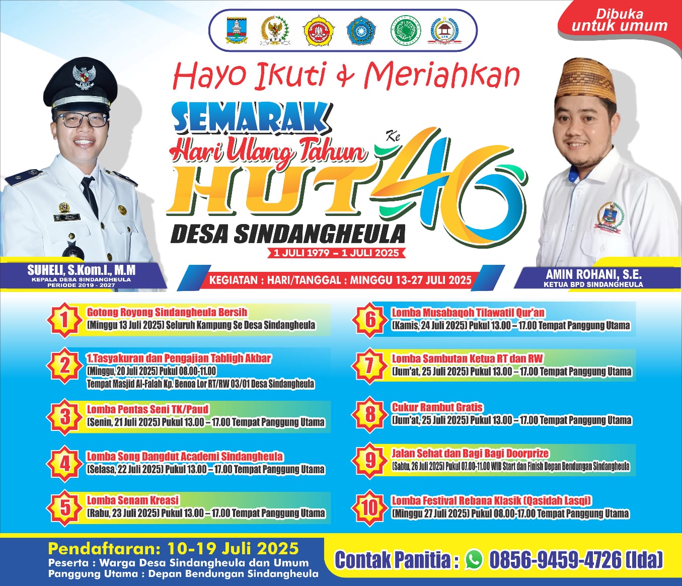 Semarak Hari Ulang Tahun HUT ke-46 Desa Sindangheula, SEGERA DAFTAR!