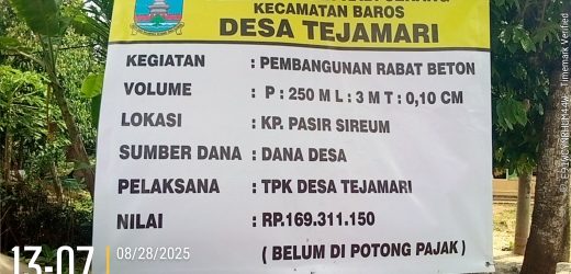 Pekerjaan Jalan Rabat Beton di Desa Tejamari Baru Seumur Jagung Sudah Retak , Disinyalir Tidak Sesuai Operasional Prosedur dan Minim Pengawasan