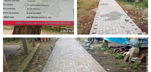 Program Peningkatan PSU Dari DPRKP Provinsi Banten di Desa Sanding ,Kecamatan Petir Patut Diapresiasi