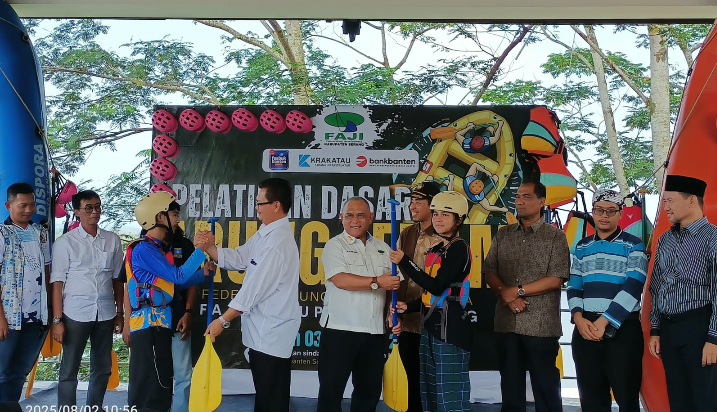 Pelatihan Dasar Arung Jeram FAJI Kabupaten Serang Resmi Dibuka di Bendungan Sindangheula