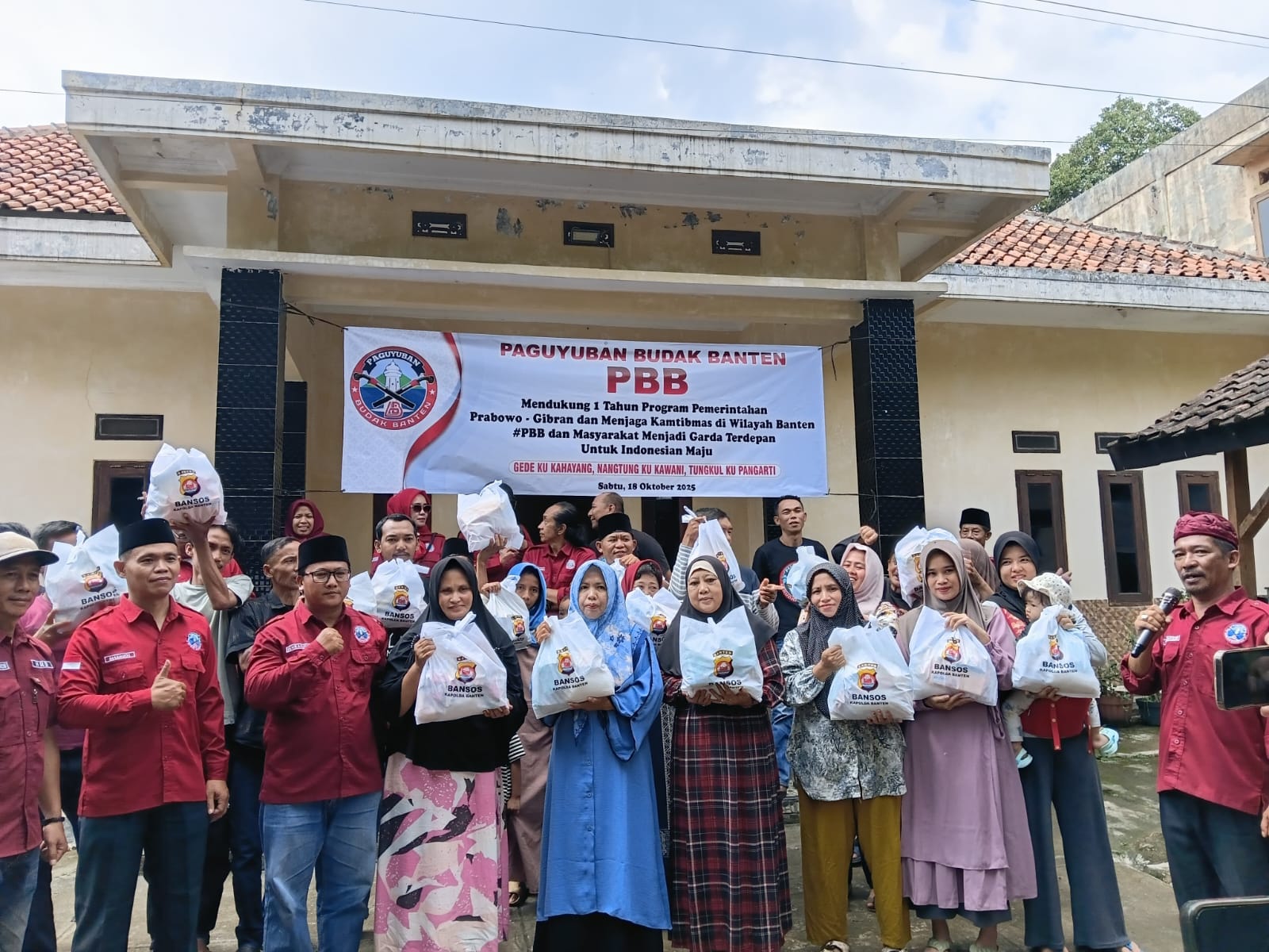 Paguyuban Budak Banten (PBB) Gelar Baksos Dalam Rangka Mendukung Satu Tahun Kepemimpinan Prabowo Gibran