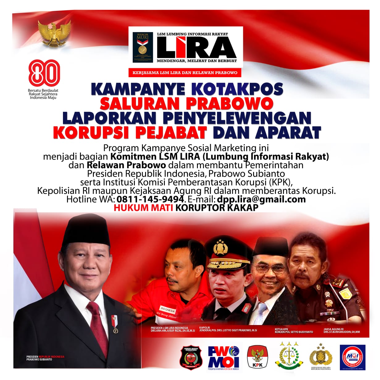 Empat Ormas Tabuh dan Luncurkan “Gong Rakyat Melawan Korupsi” di Hari Sumpah Pemuda 2025