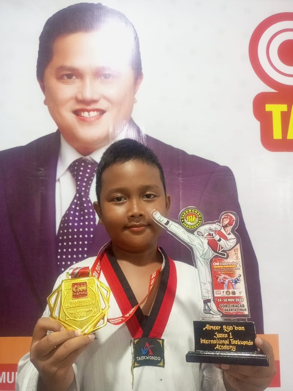 Almmer Sya’ban Raih Prestasi Gemilang di CNN Indonesia Taekwondo Championship Piala Menpora 2025