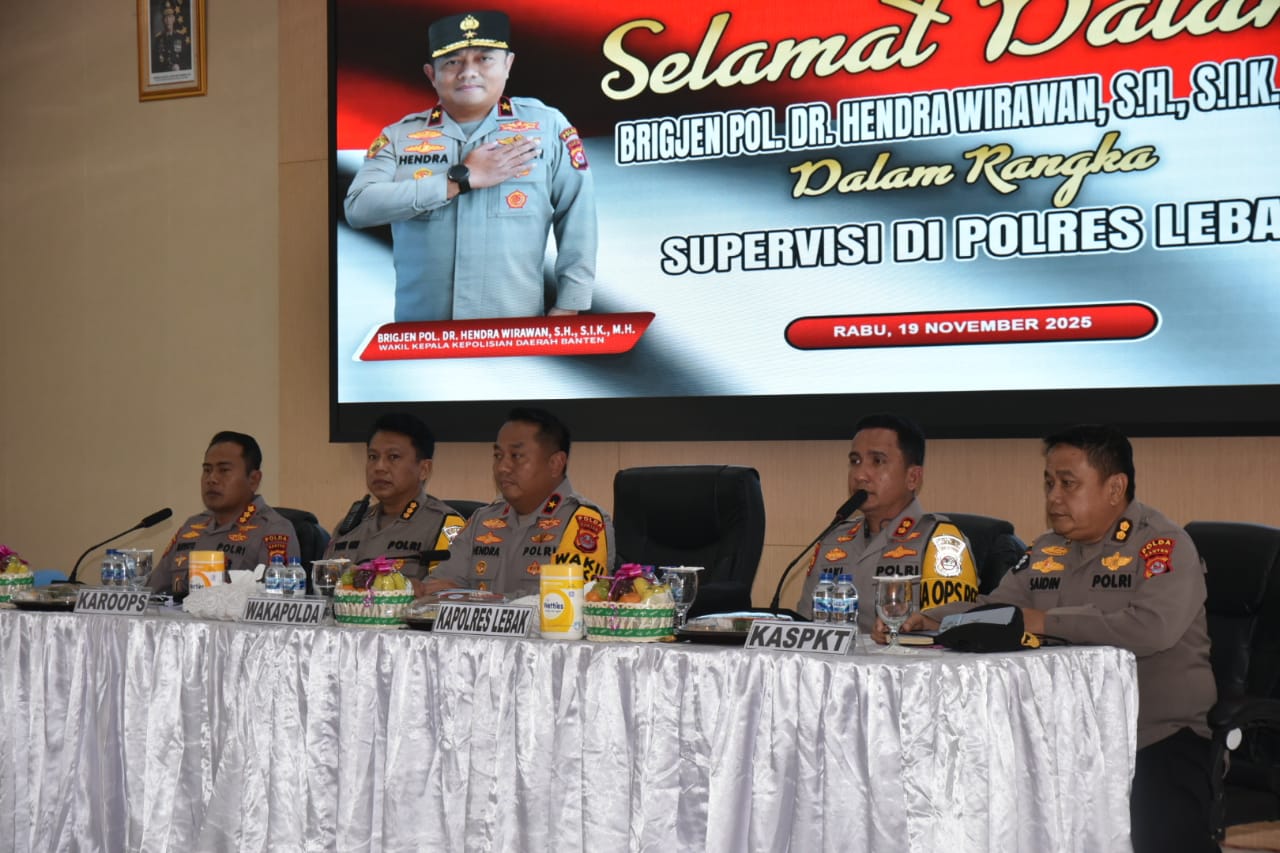 Lakukan Supervisi, Wakapolda Banten Kunjungi Mapolres Lebak