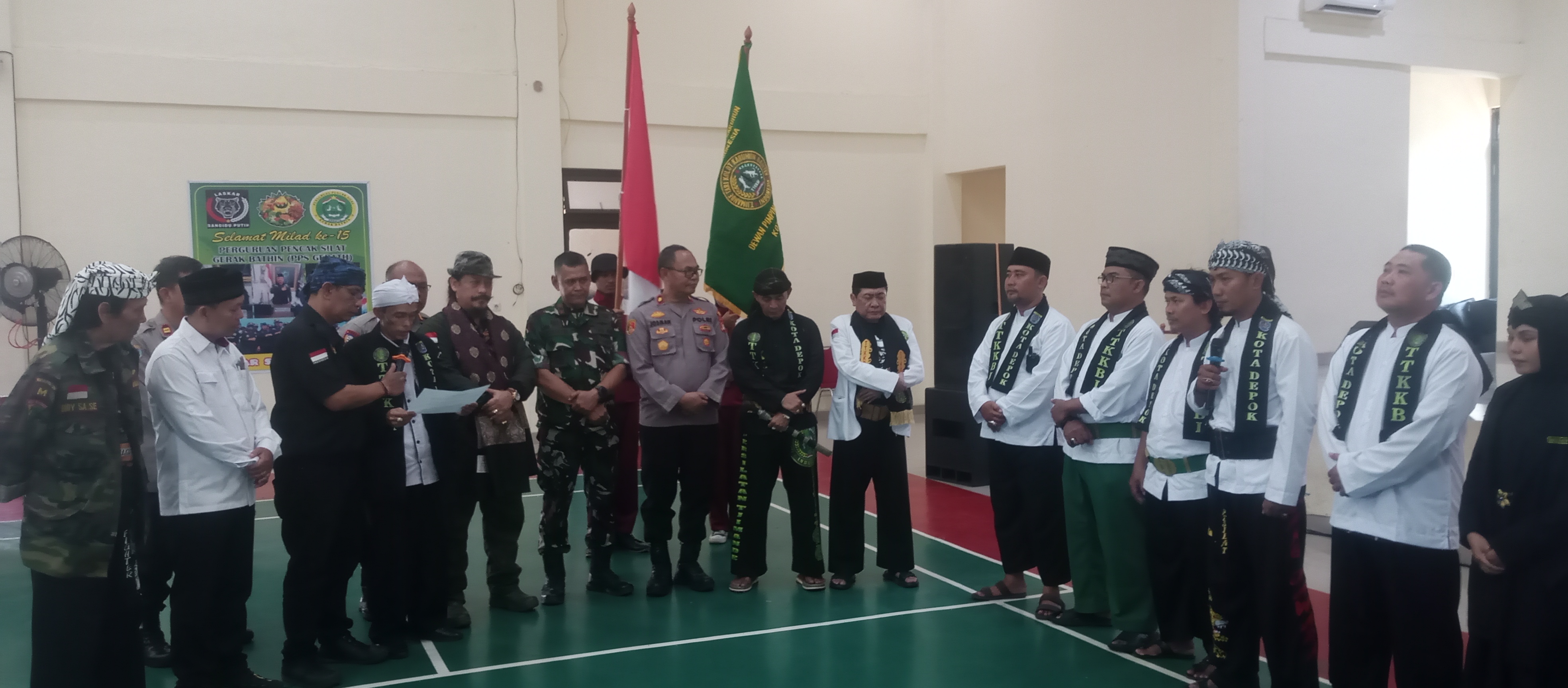 Milad ke15 perguruan pencak silat gerak bathin serta pelantikan pengurus dewan pimpinan wilayah(DPWII) kota depok