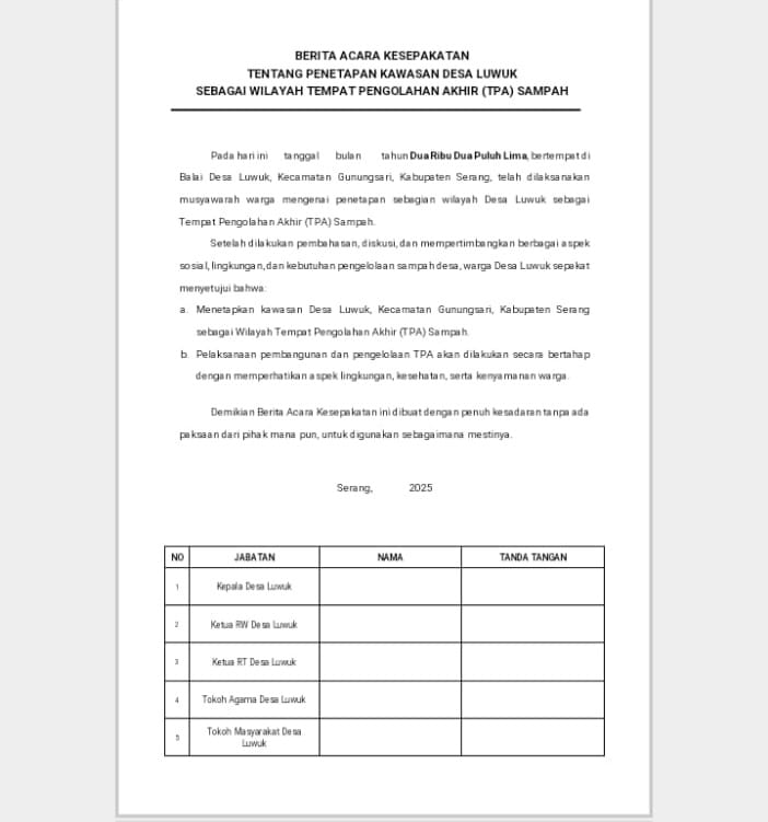 WACANA PSEL BERUBAH MENJADI TPA DINILAI SEBAGAI PRESEDEN BURUK DALAM KINERJA PEMERINTAH KABUPATEN SERANG