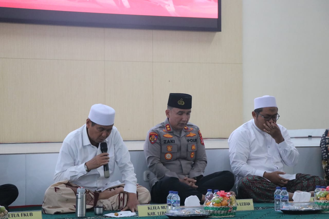 Polres Lebak Bersama Tokoh Agama, Ormas dan OKP Gelar Do’a Bersama untuk Korban Bencana Alam