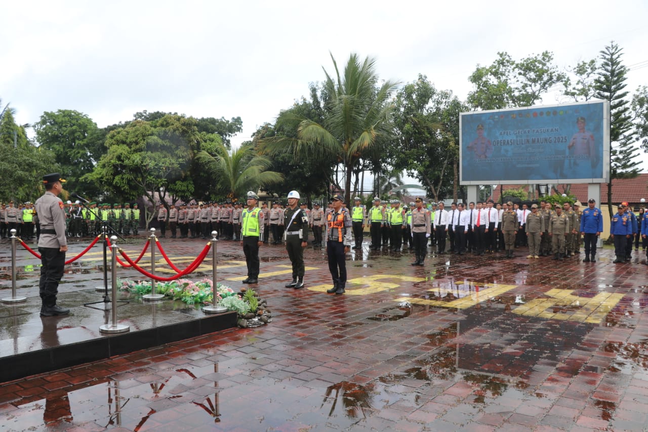 Cek Kesiapan Pengamanan Nataru, Polres Lebak dan Instansi Terkait Gelar Apel Pasukan Operasi Lilin Maung 2025