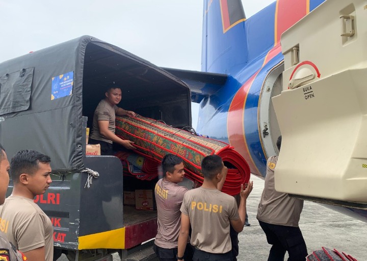 Polri kembali salurkan 2.1 ton batuan logistik ke aceh tengah