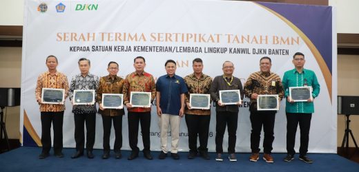 Serahkan 52 Sertipikat BMN, BPN Banten Dorong Tertib Administrasi Aset Negara