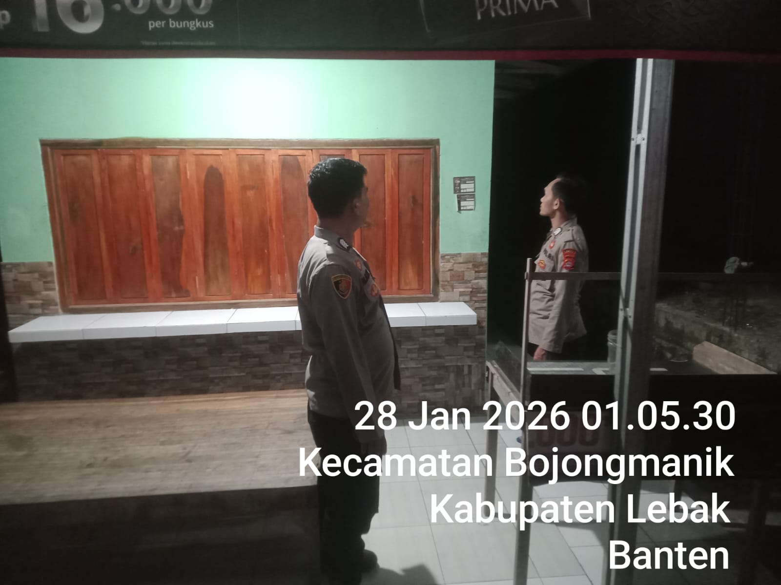 Polsek Bojongmanik Polres Lebak Gencar Patroli Malam Antisipasi Kejahatan Jalanan