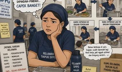 Relawan Dapur SPPG kadudamas Keluhkan Sering Dipindah Tugas, Harapkan Kepastian Penempatan.