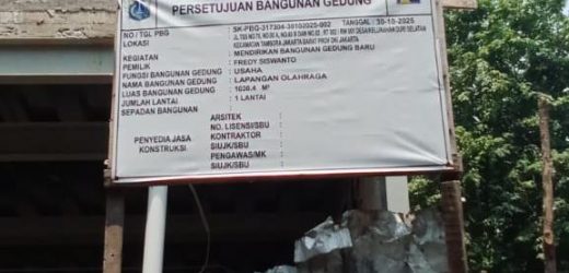 Sudin CKTRP Jakbar, Diduga Gratifikasi Di Bangunan Padel Di Dursel.