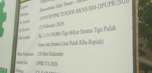 Proyek milyaran rupiah demi meraup keuntungan besar gunakan material besi serta agregat