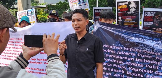 GANN Gelar Aksi di Mabes Polri, Desak Pemberantasan Dugaan peredaran Obat-obat terlarang di Tanah Abang