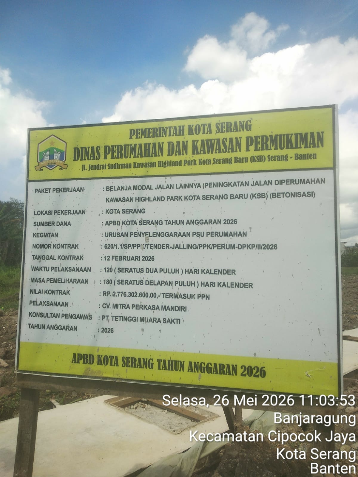 Proyek Milyaran Rupiah terpantau dikerjakan asal jadi diduga jenis matrial berkualitas rendah