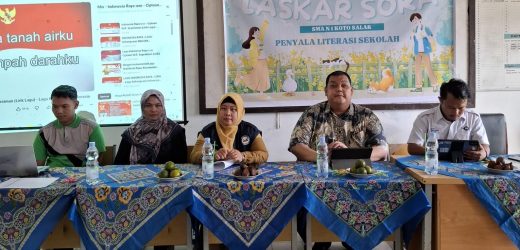 Kolaborasi Keren RELIMA Perpusnas RI Lokus Dharmasraya Bersama Bengkel Sastra Laskar Sora SMAN 1 Koto Salak Bangun Kreativitas Siswa