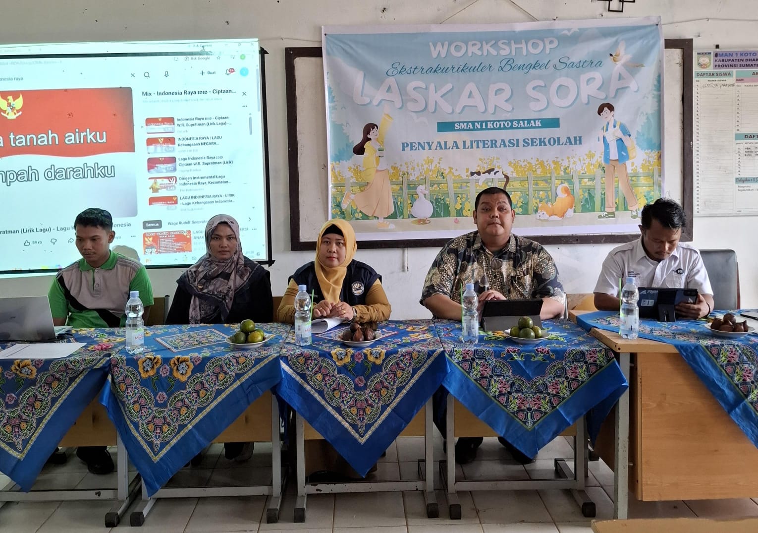 Kolaborasi Keren RELIMA Perpusnas RI Lokus Dharmasraya Bersama Bengkel Sastra Laskar Sora SMAN 1 Koto Salak Bangun Kreativitas Siswa