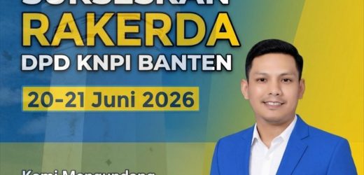 Sukses Gelar Rakerda I, Ketua Panitia KNPI Banten A. Taufik Apriana Apresiasi Dukungan Semua Pihak