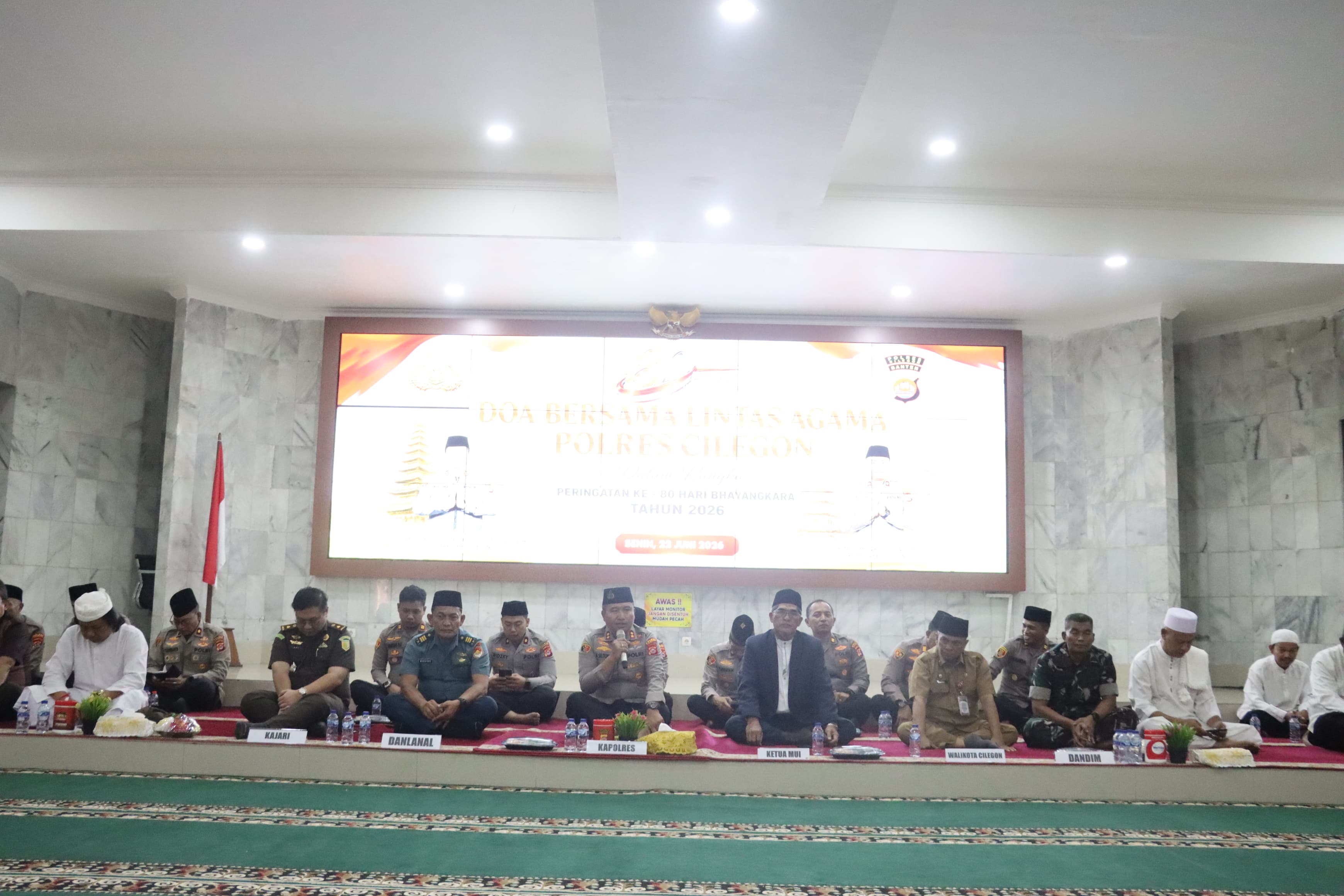 Polres Cilegon Gelar Doa Bersama Lintas Agama Sambut HUT Bhayangkara ke-80 Tahun 2026