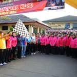 Ratusan Warga Meriahkan Jalan Santai dan Senam Bersama HUT Bhayangkara Ke-80 di Polres Cilegon