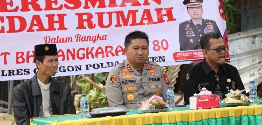 Sambut HUT Bhayangkara Ke-80, Kapolres Cilegon Resmikan Program Bedah Rumah untuk Purnawirawan Polri