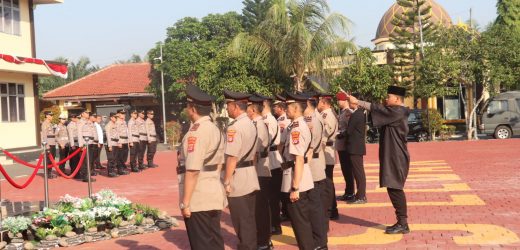 Kapolres Lebak Pimpin Upacara Sertijab Kasat Reskrim, Kasi Humas, dan Kapolsek Jajaran